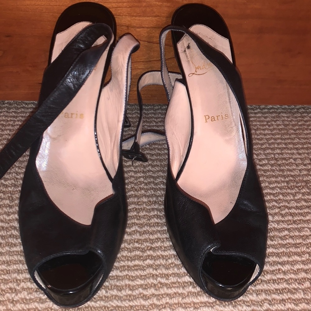Christian Louboutin peep toe heels